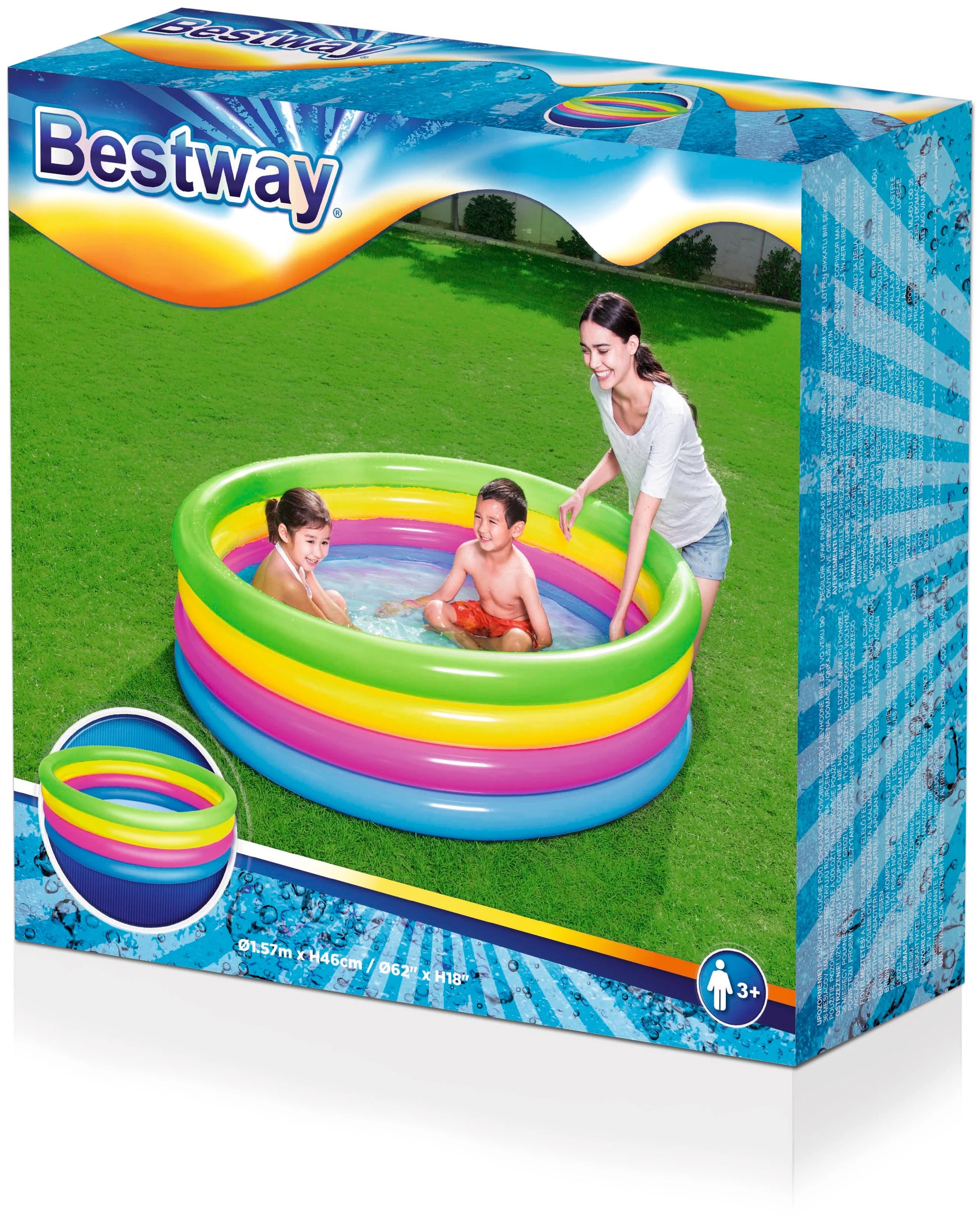 Бассейн Bestway надувной 157*46cм 522л Play круглый