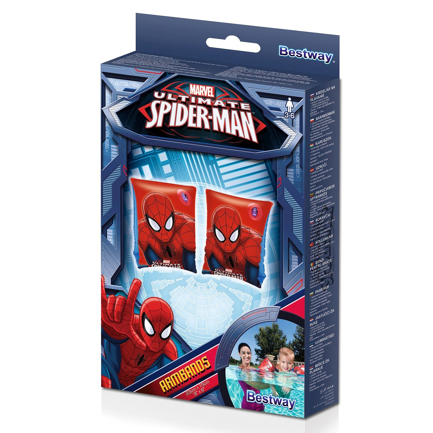 Нарукавники надувные Bestway для плавания 23*15см Spider-Man