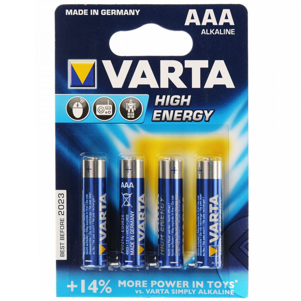 High energy. «Varta» батарея High Energy AAA 2. Батарейка Varta Energy AAA (блистер 4 шт). Батарейки 